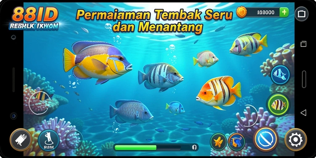 Tangkapan layar gameplay Tembak Ikan yang menarik dan penuh aksi.