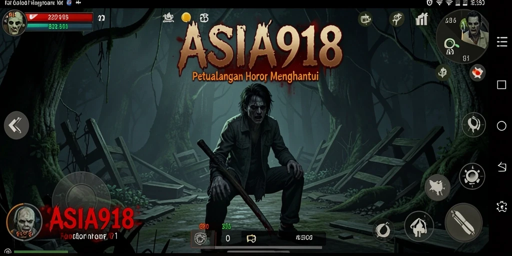 Screenshot utama ASIA918 menampilkan momen mencekam dalam gameplay horor.