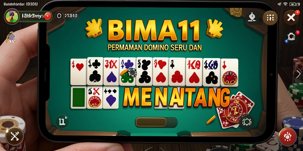 Tampilan gameplay seru BIMA11 dengan pemain yang bersaing dalam Domino.