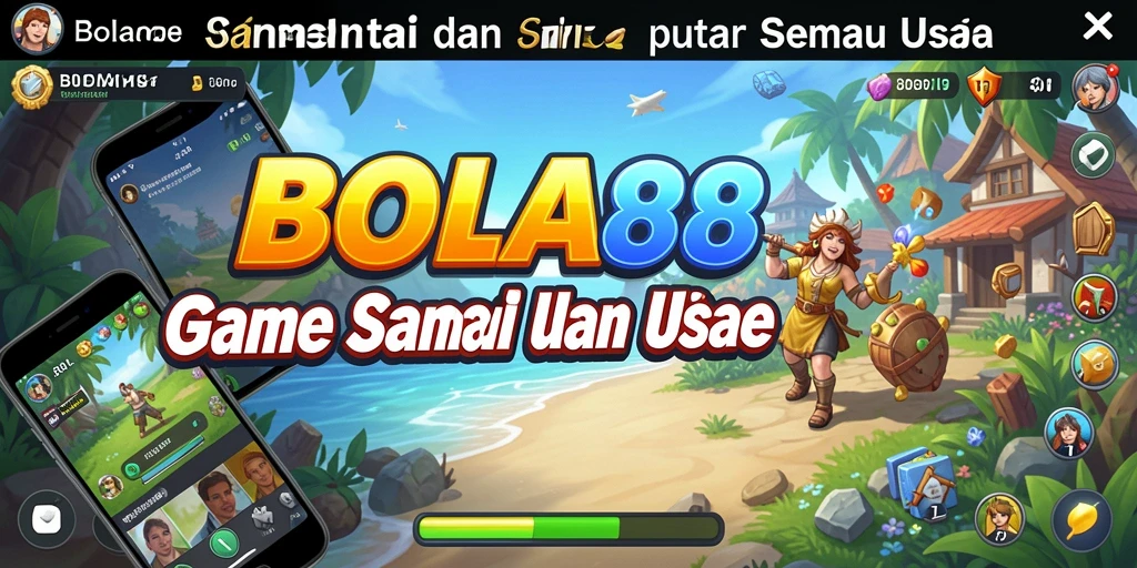 Tampilan gameplay seru BOLA88 dengan desain grafis menarik.
