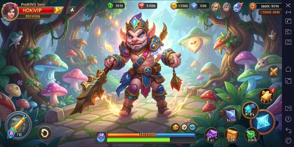 Screenshot gameplay HOKIVIP menampilkan petualangan seru di dunia fantasi.
