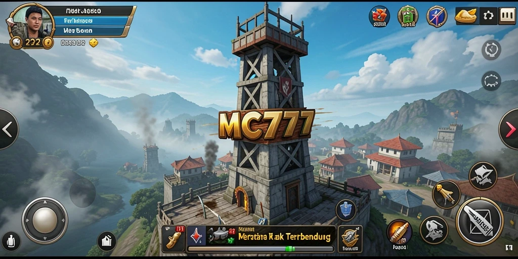 Gameplay seru dengan strategi menara di MC777.