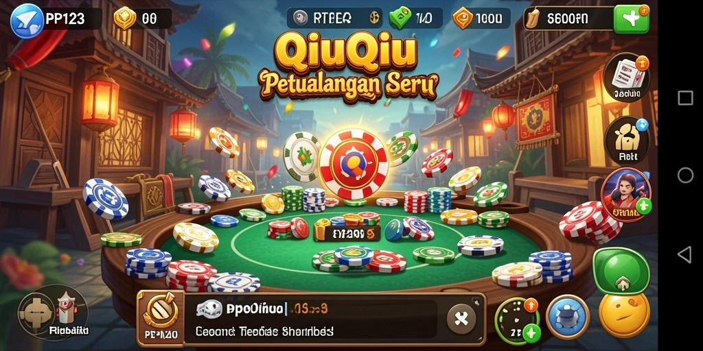 Screenshot gameplay QiuQiu yang menarik dan interaktif.