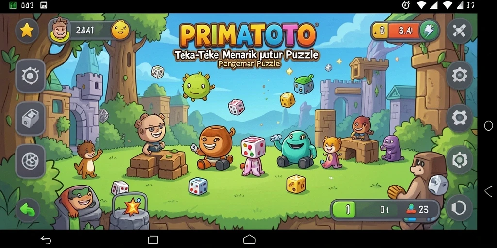 Tampilan gameplay menyenangkan dari PRIMATOTO dalam mode puzzle.