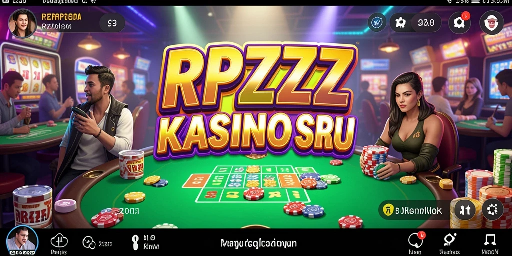 Tampilan menarik dari gameplay Kasino RPZZZ yang mendebarkan.