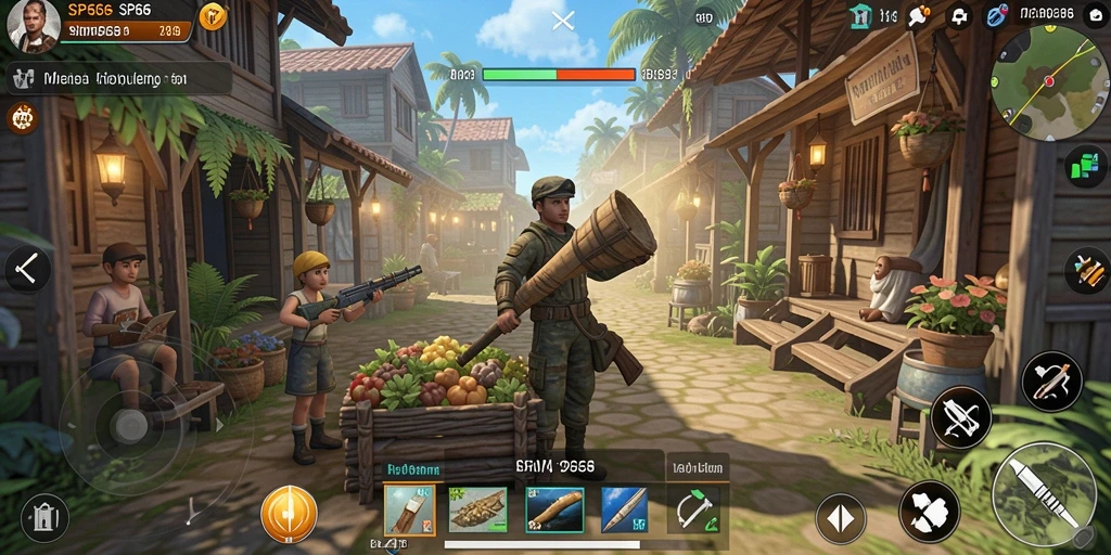 Tampilan gameplay menarik dalam SP666 dengan interaksi sosial.