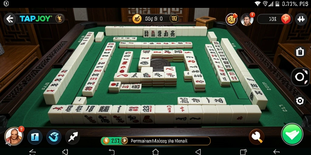 Gameplay TAPJOY menunjukkan keseruan mencocokkan ubin Mahjong.